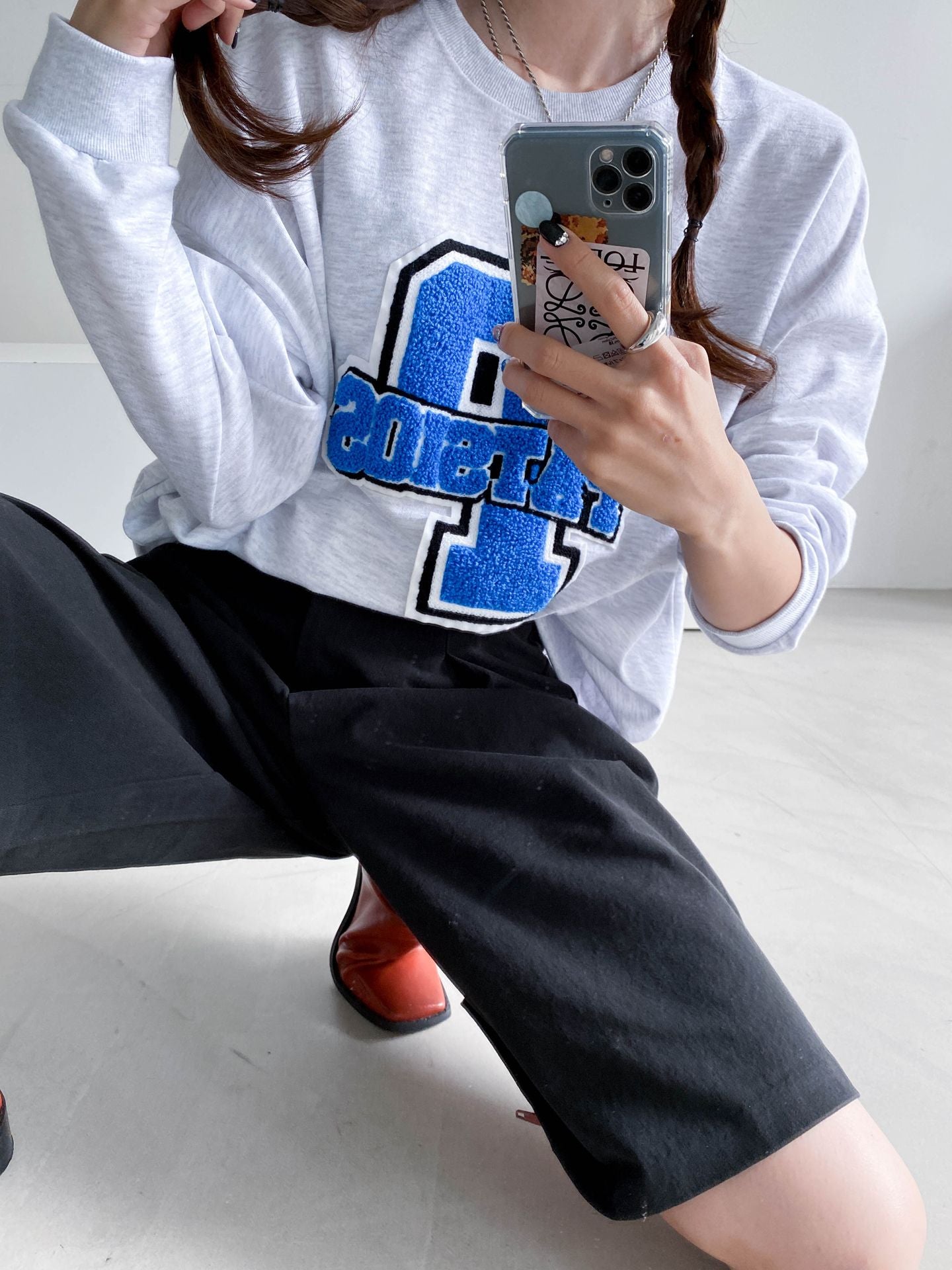 Embroidery big Patch Comfy Sweatshirts