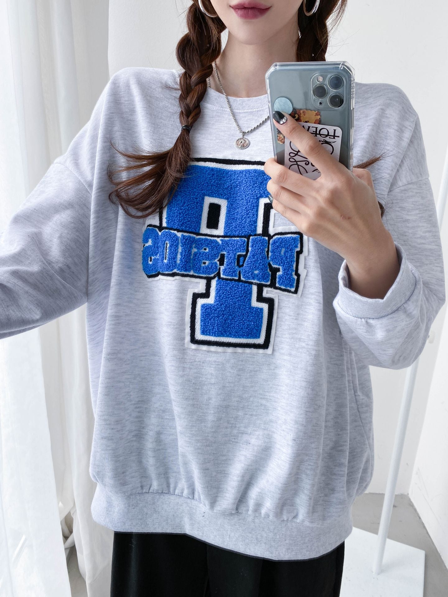 Embroidery big Patch Comfy Sweatshirts