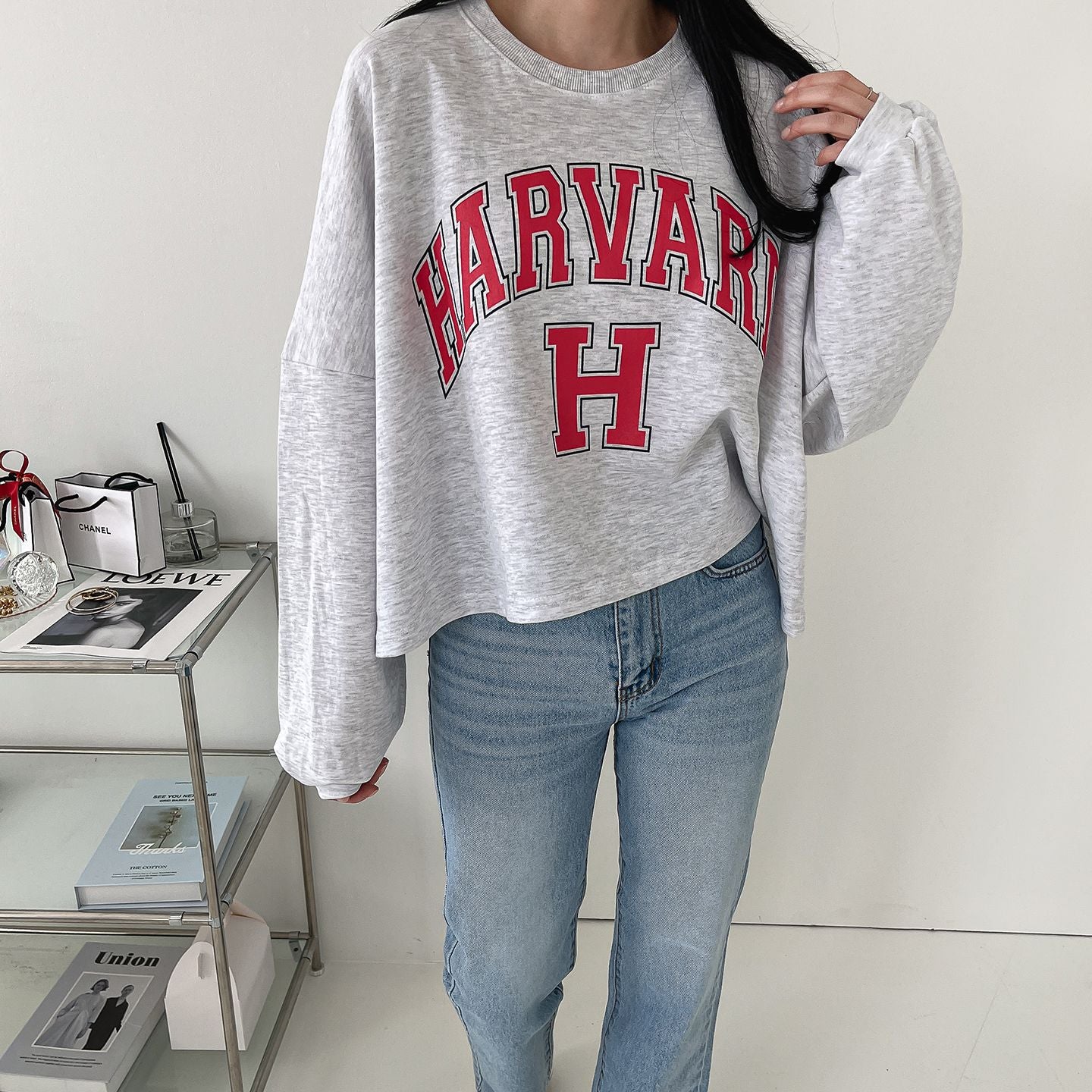 H Comfy Crop Sweatshirts