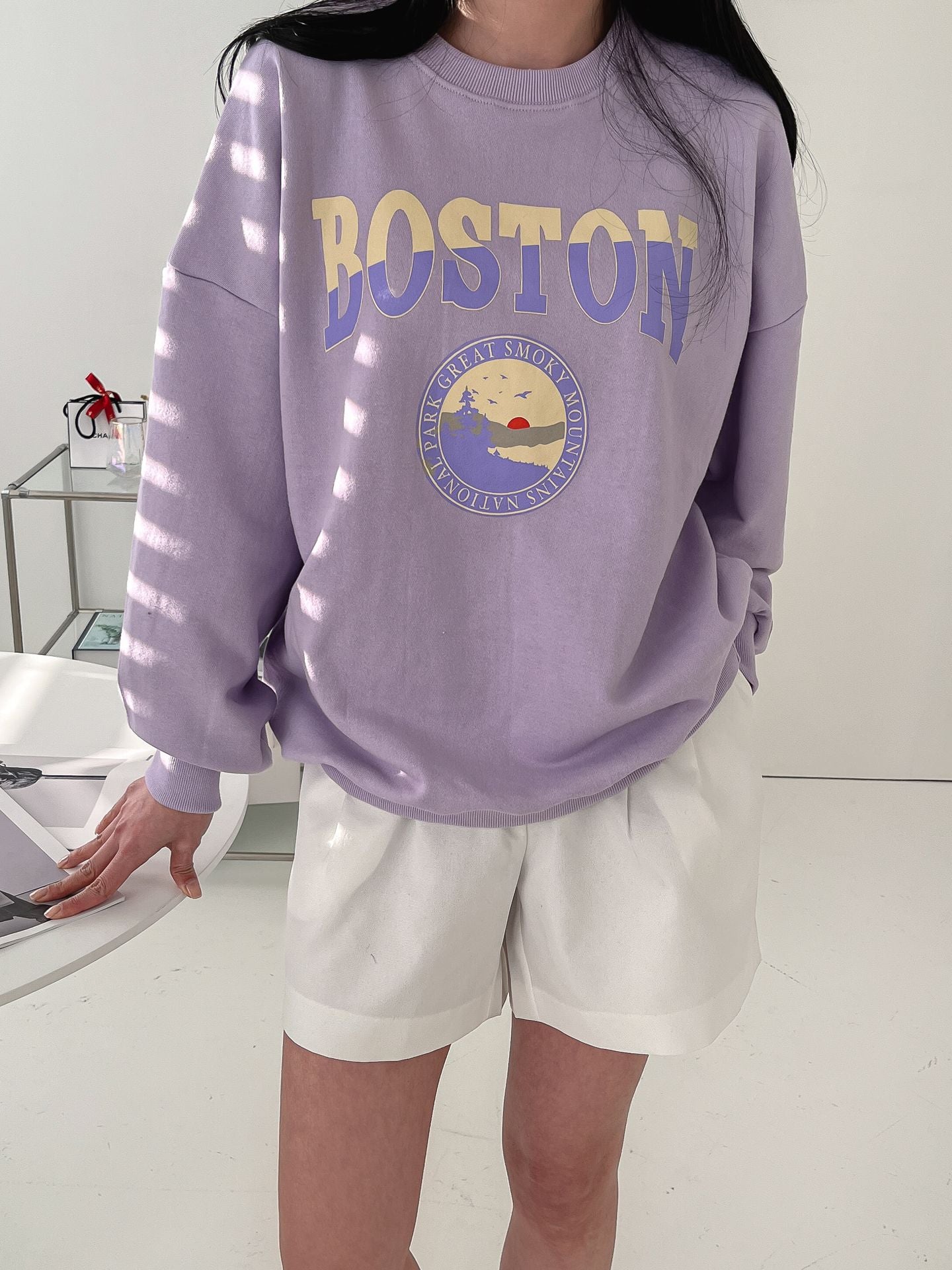 Boston Print Comfy Sweatshirts