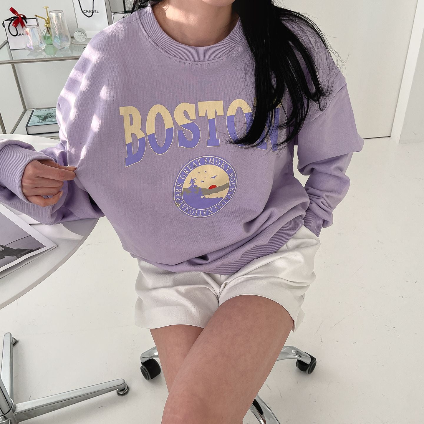 Boston Print Comfy Sweatshirts