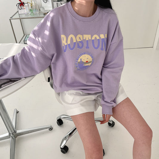 Boston Print Comfy Sweatshirts