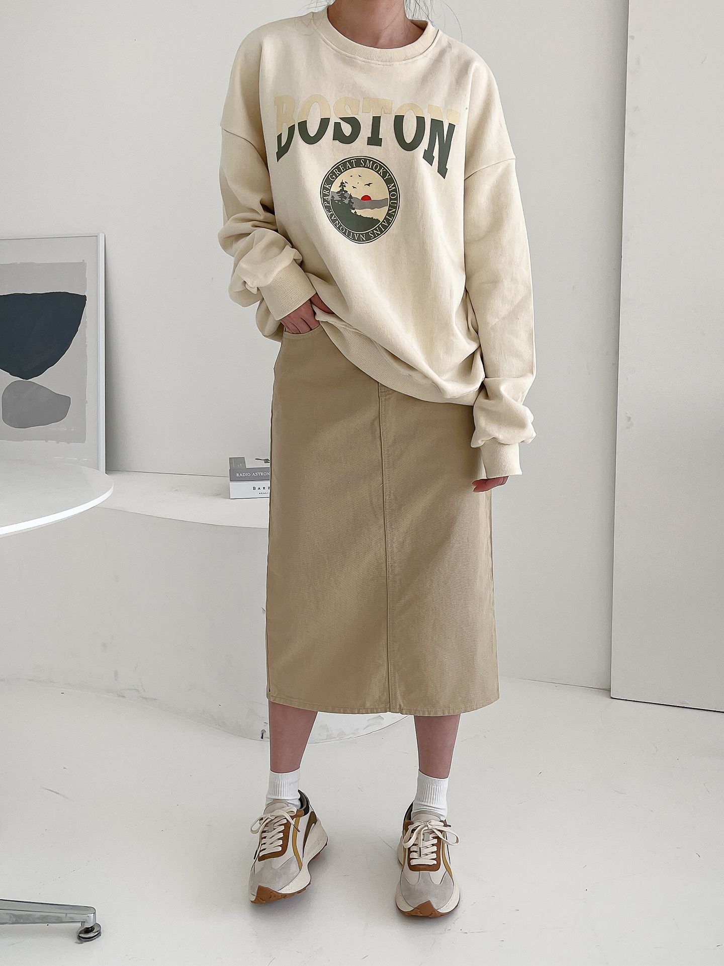 Boston Print Comfy Sweatshirts