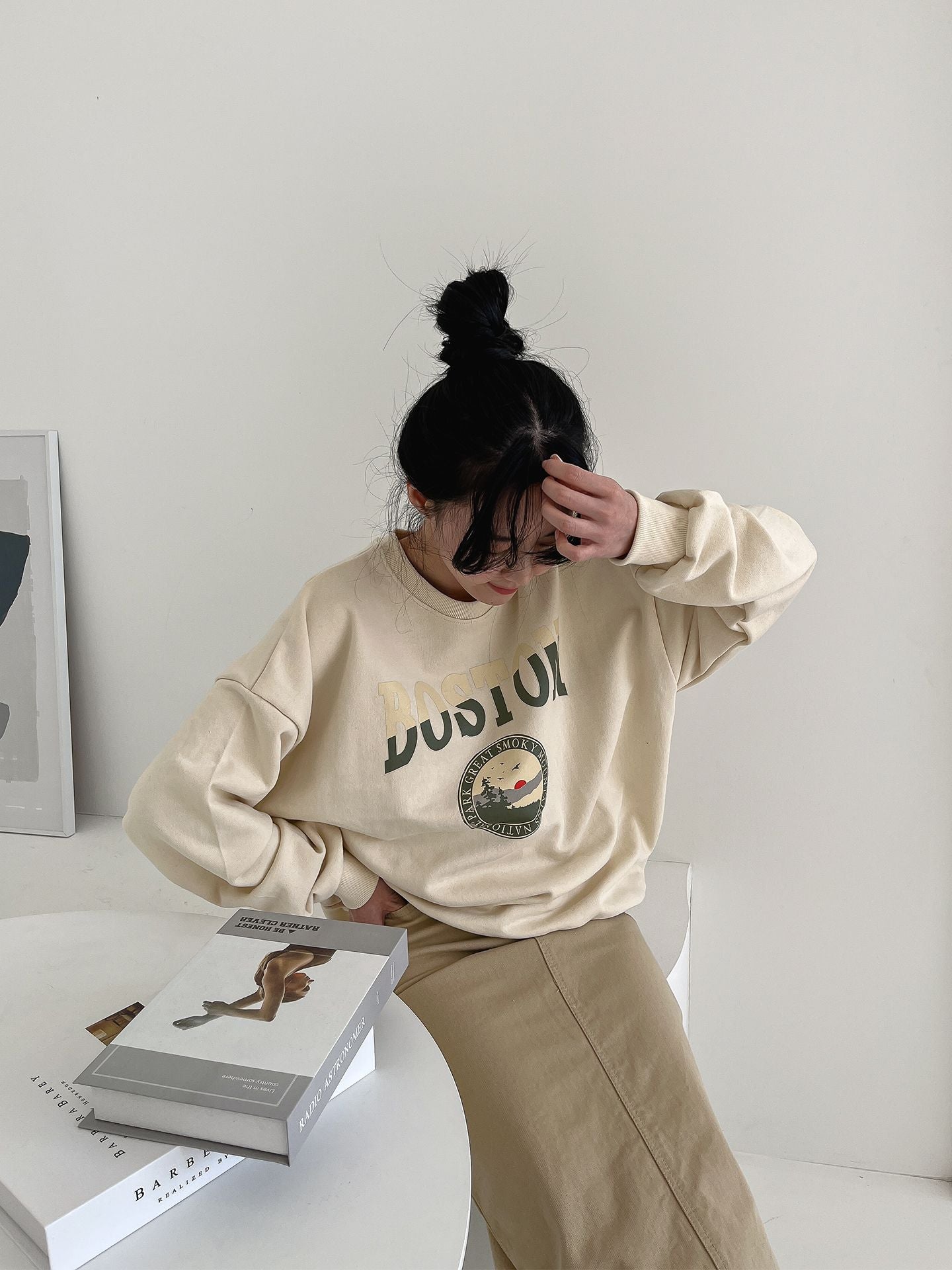 Boston Print Comfy Sweatshirts