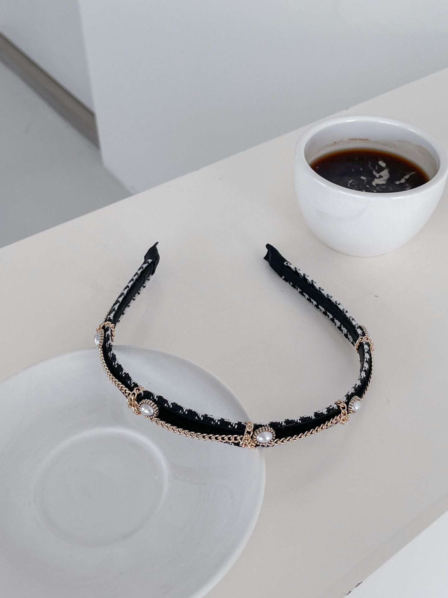 Pearl Chain Fabric Headband