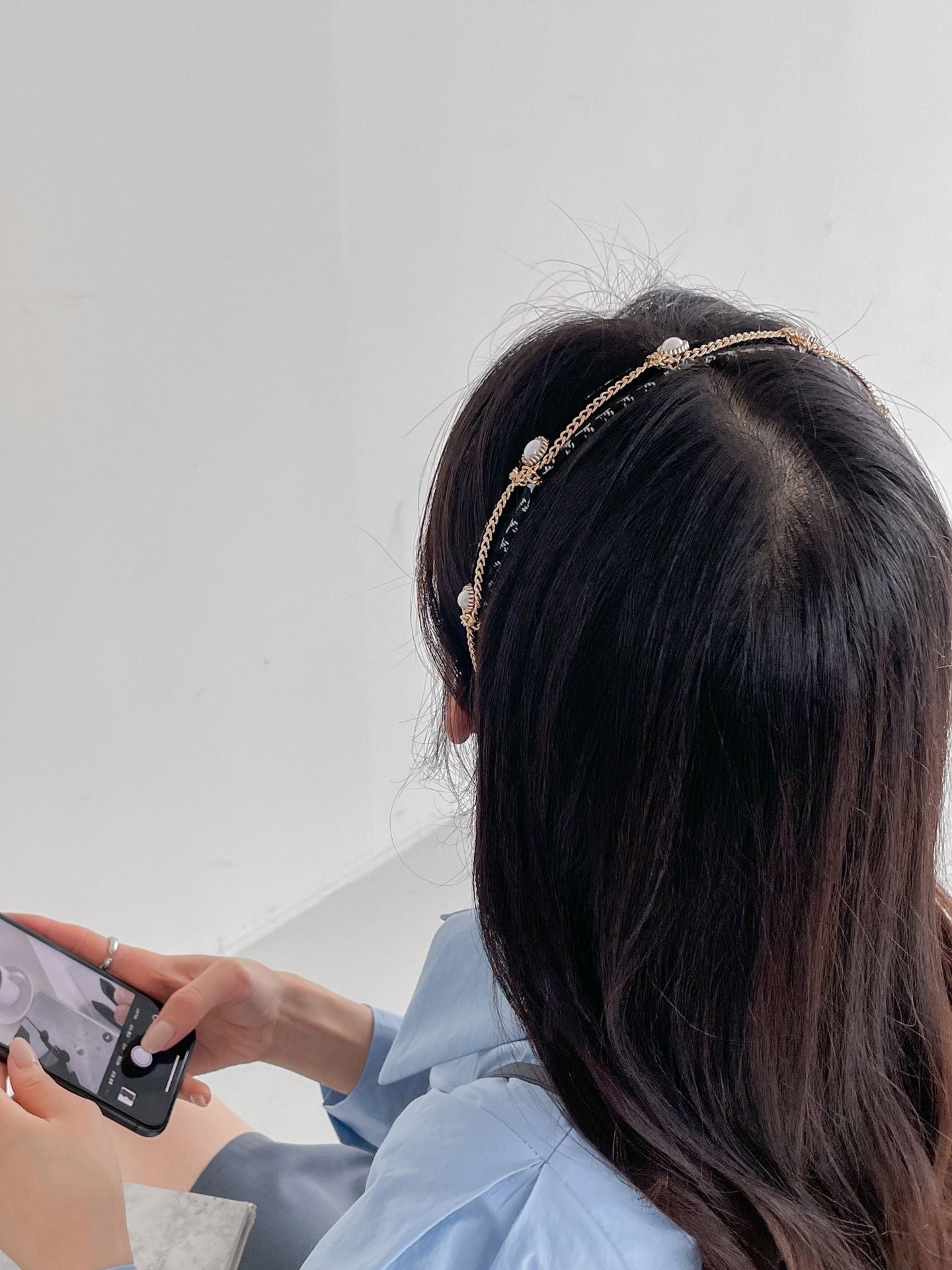 Pearl Chain Fabric Headband