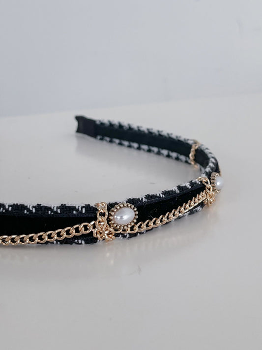 Pearl Chain Fabric Headband