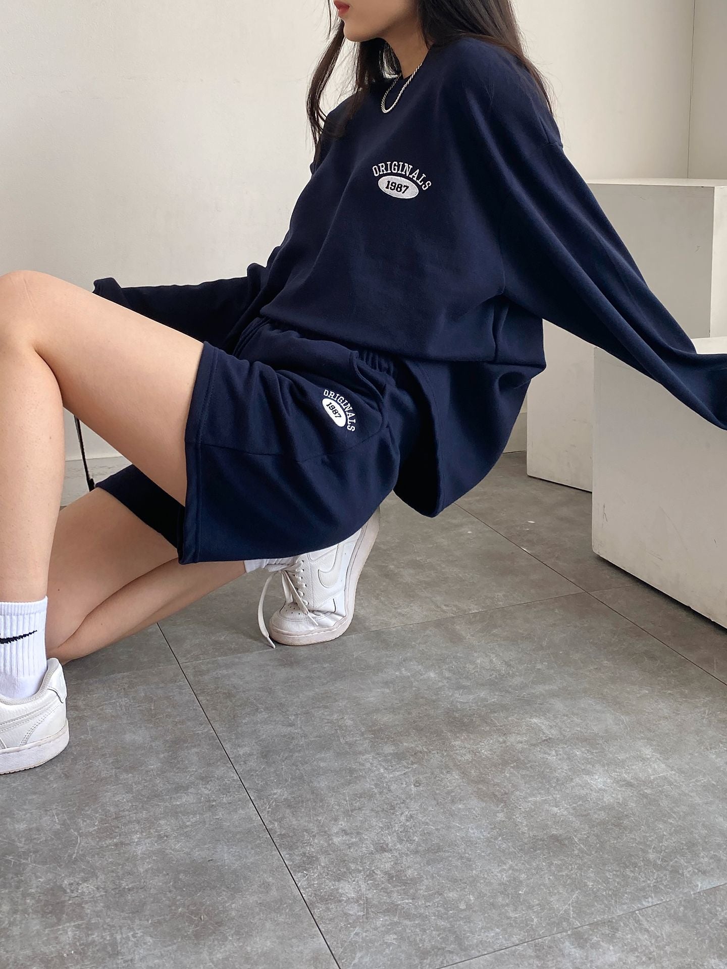 Summer Tracksuit Set Sweatshirts Short Pants