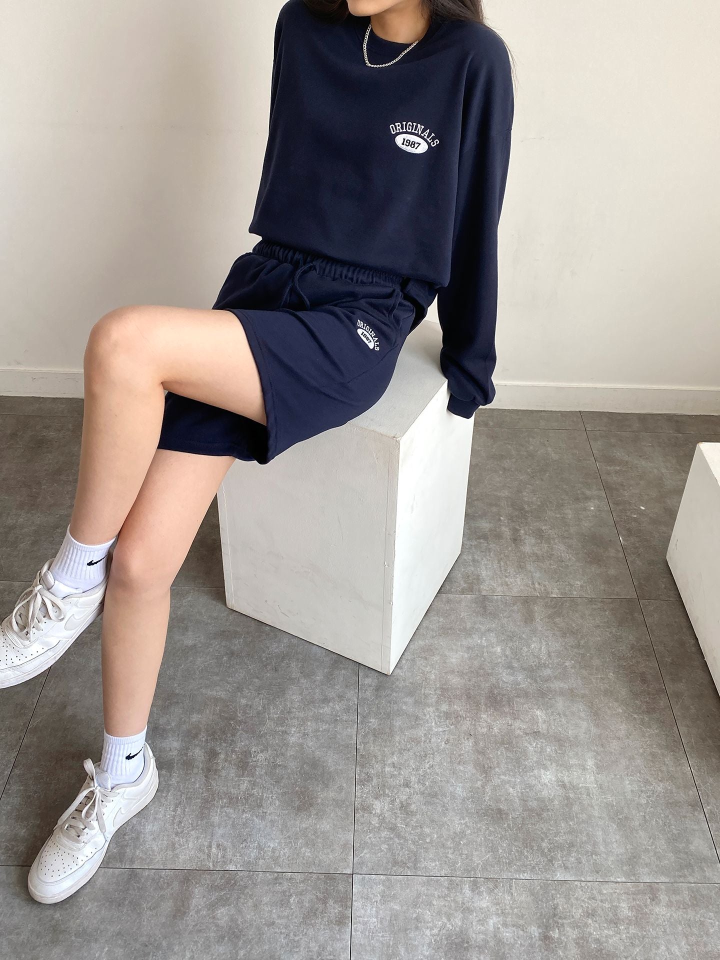 Summer Tracksuit Set Sweatshirts Short Pants
