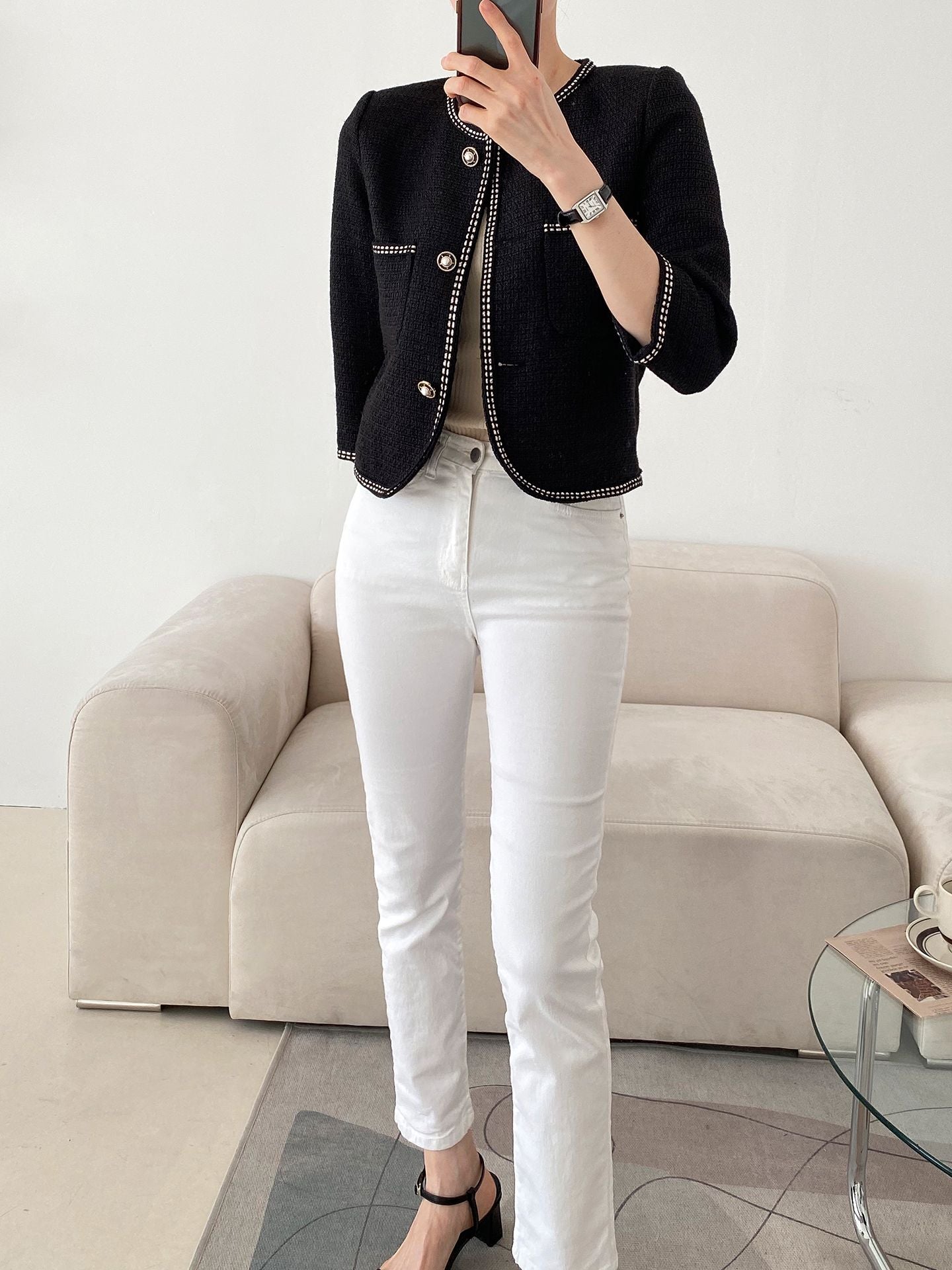 Summer Classic Jacket Pearl Button