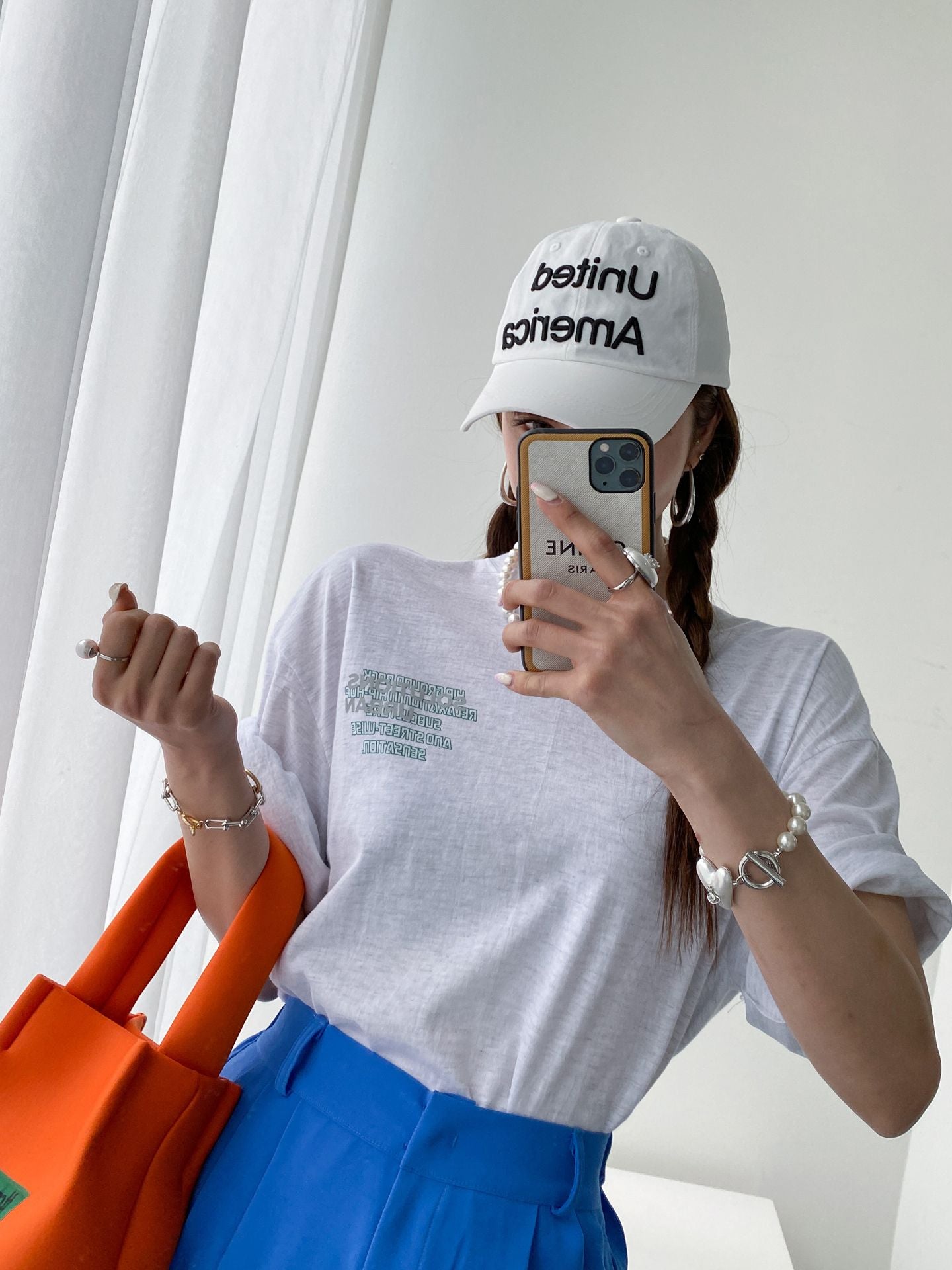 Reflect Print Overfit Boxy Cotton T-shirts