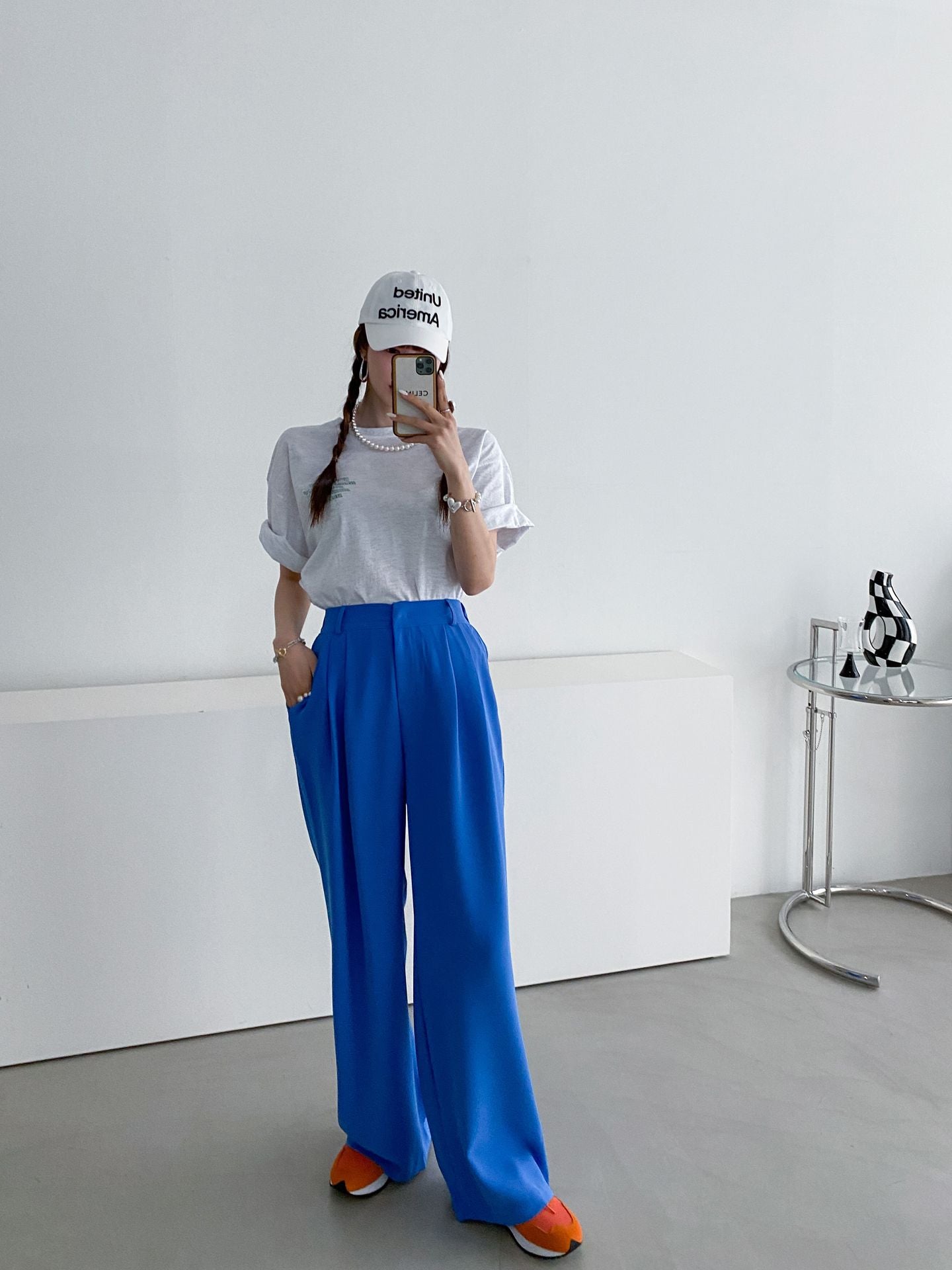 Reflect Print Overfit Boxy Cotton T-shirts