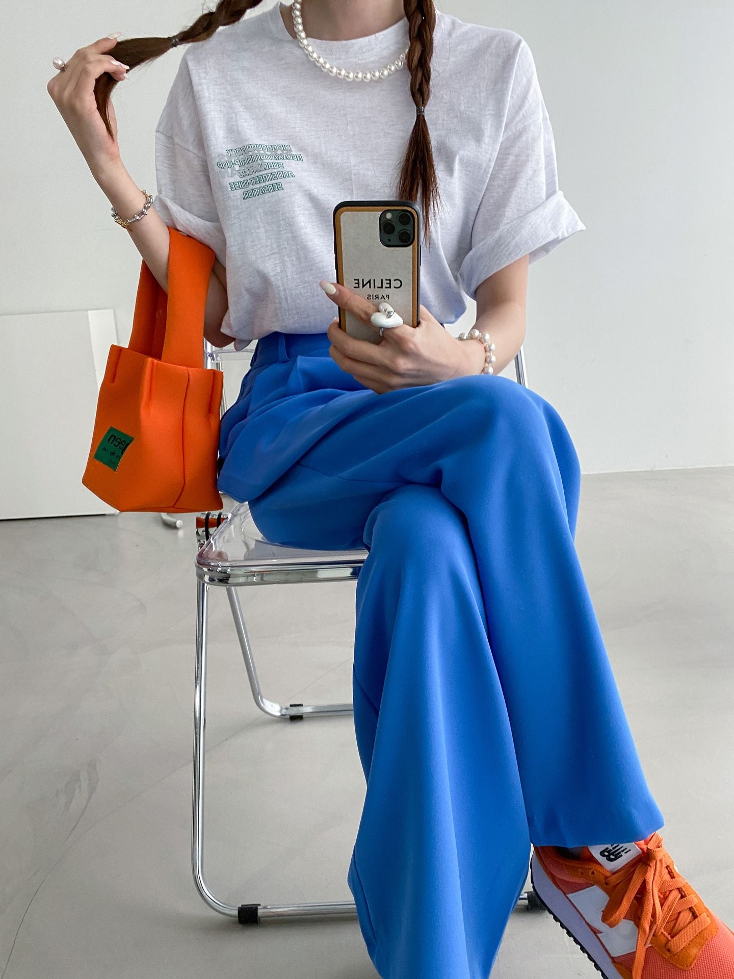 Reflect Print Overfit Boxy Cotton T-shirts