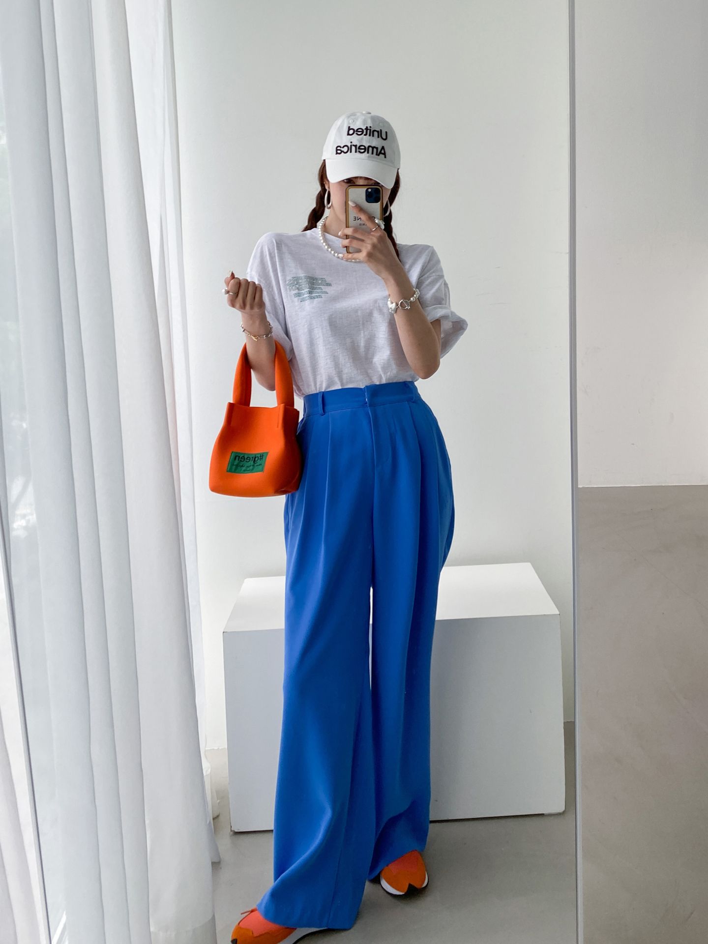 Reflect Print Overfit Boxy Cotton T-shirts