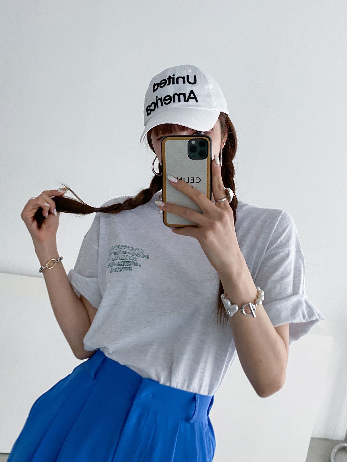 Reflect Print Overfit Boxy Cotton T-shirts