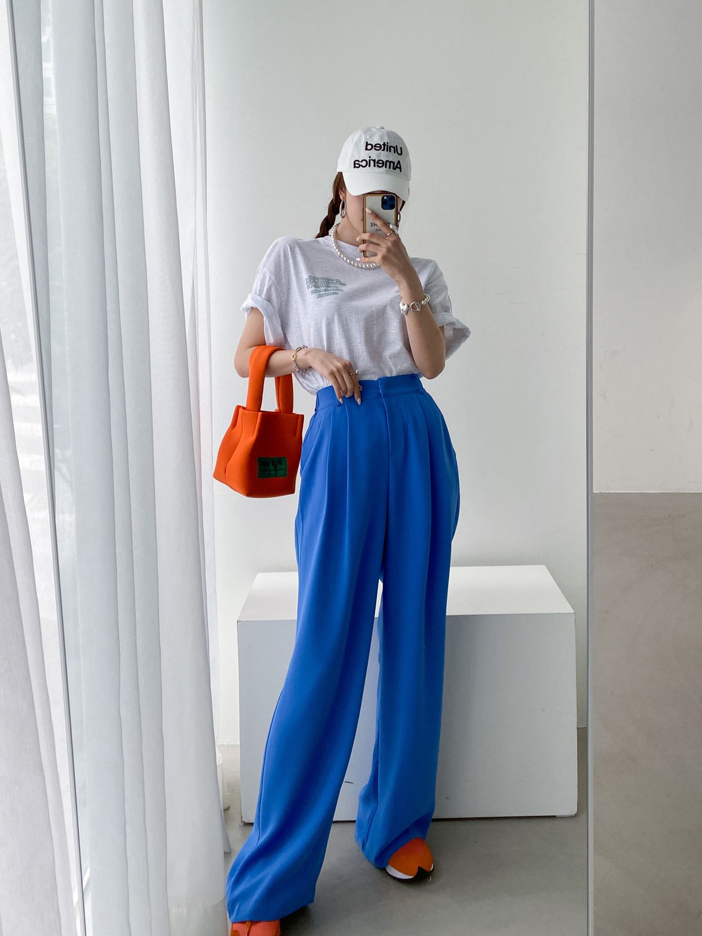 Reflect Print Overfit Boxy Cotton T-shirts