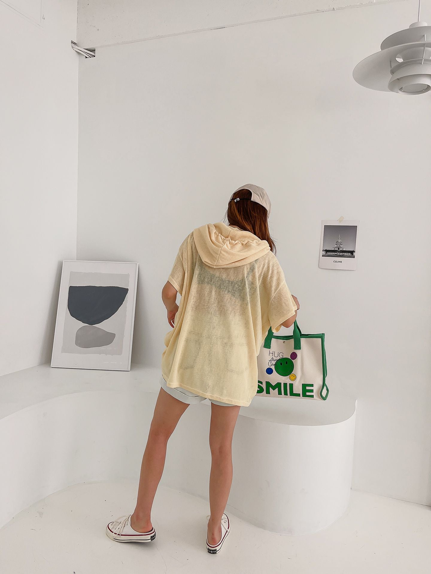 Summer Short Sleeve Overfit Boxy Hoodie