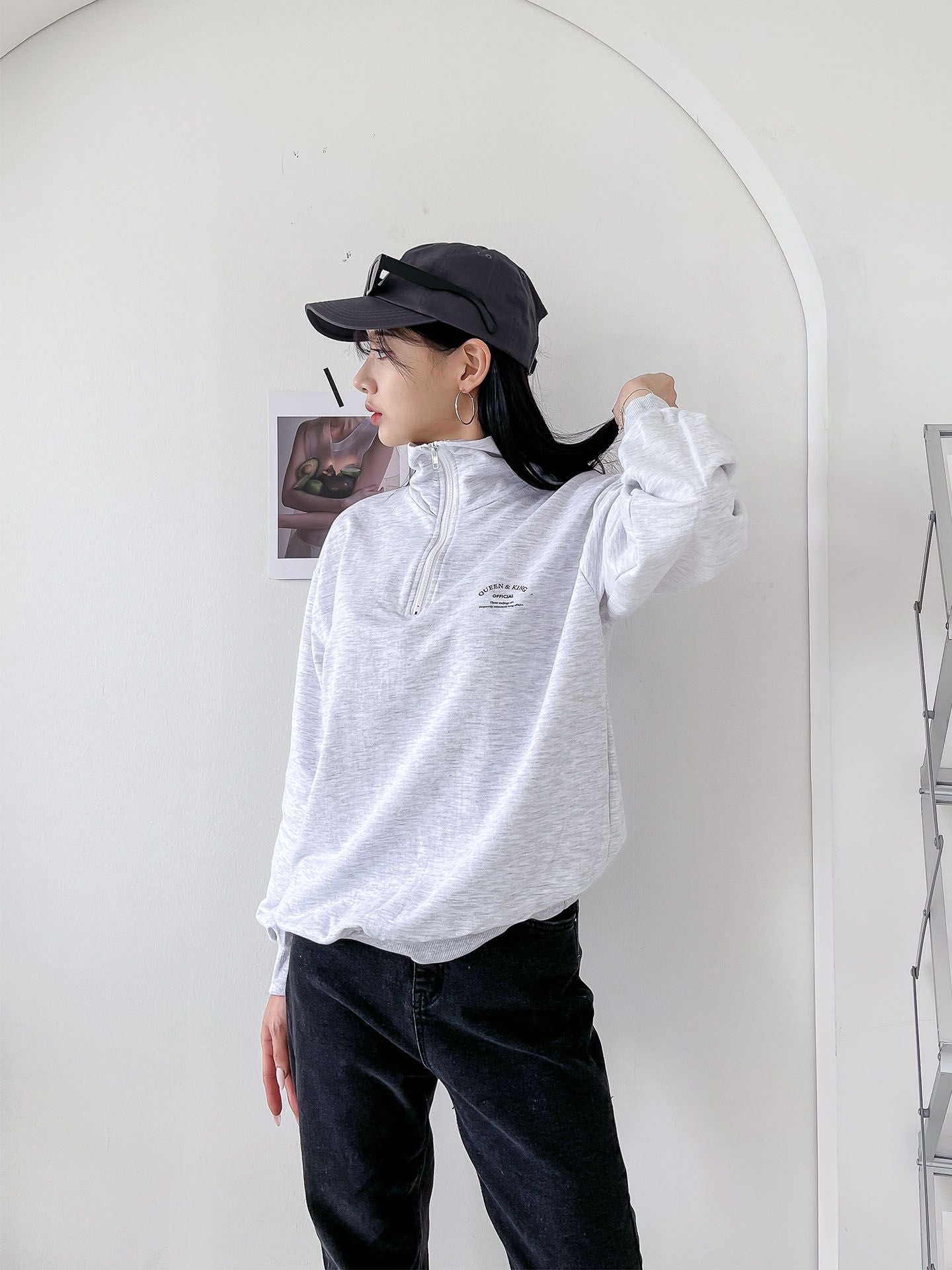 Half Zip Up Zipper Sweatshirts