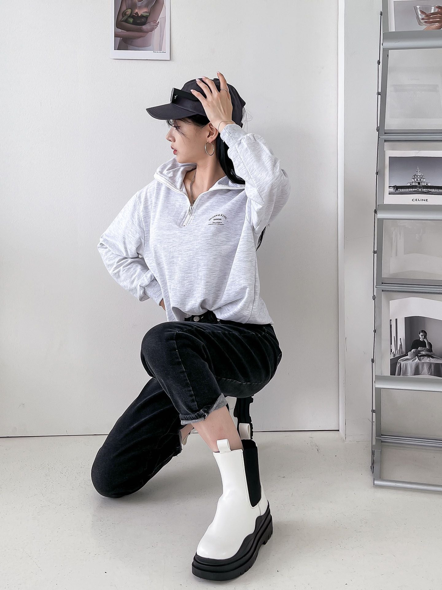 Half Zip Up Zipper Sweatshirts