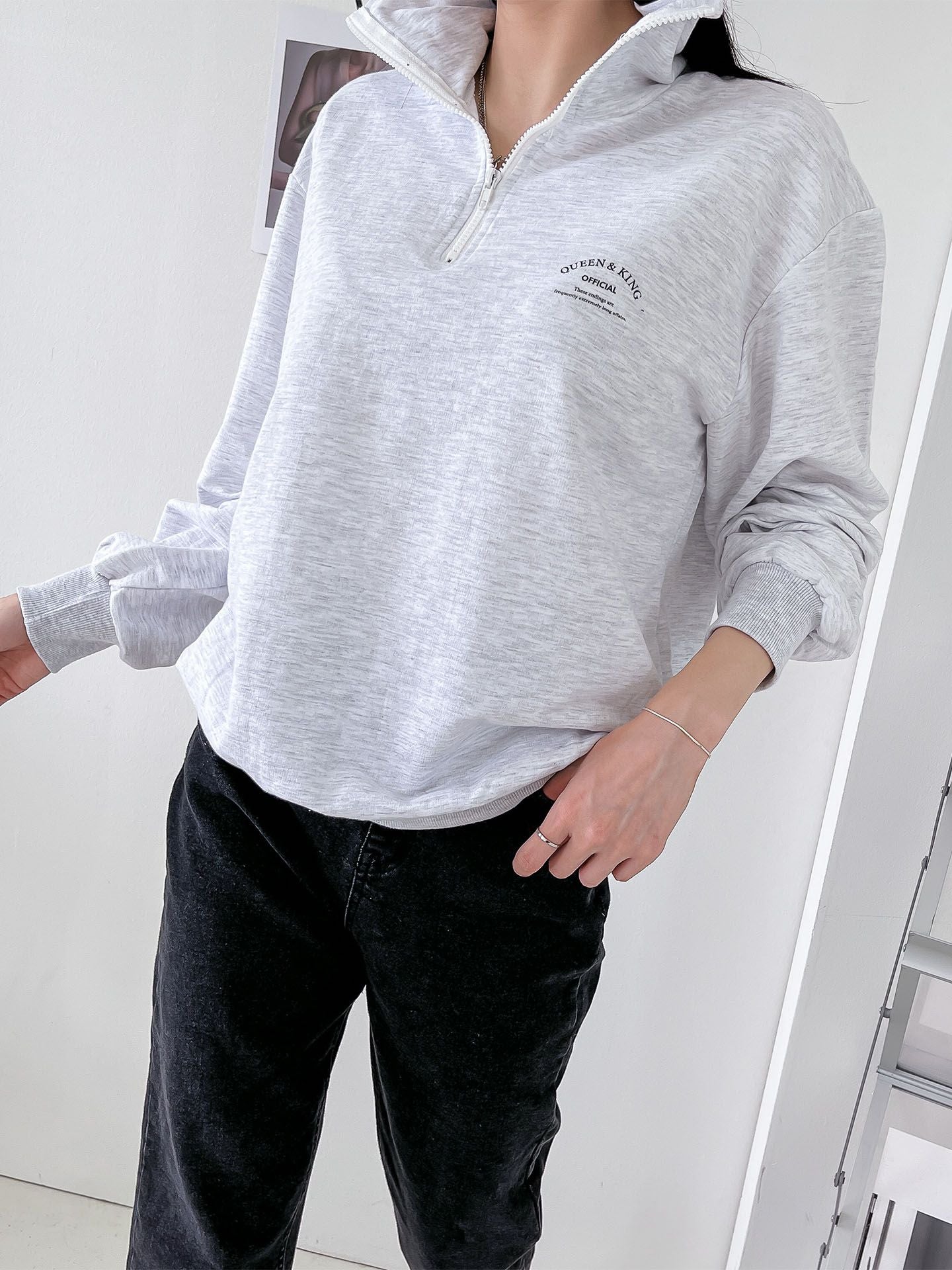 Half Zip Up Zipper Sweatshirts
