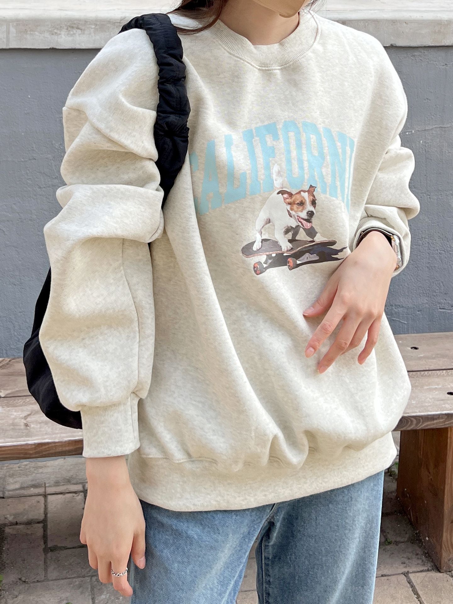 Skateboarding Dog fleece Sweatshirts