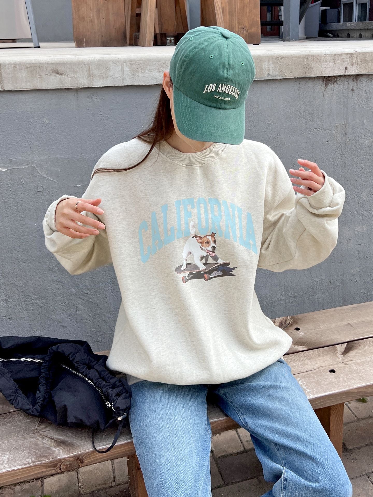 Skateboarding Dog fleece Sweatshirts