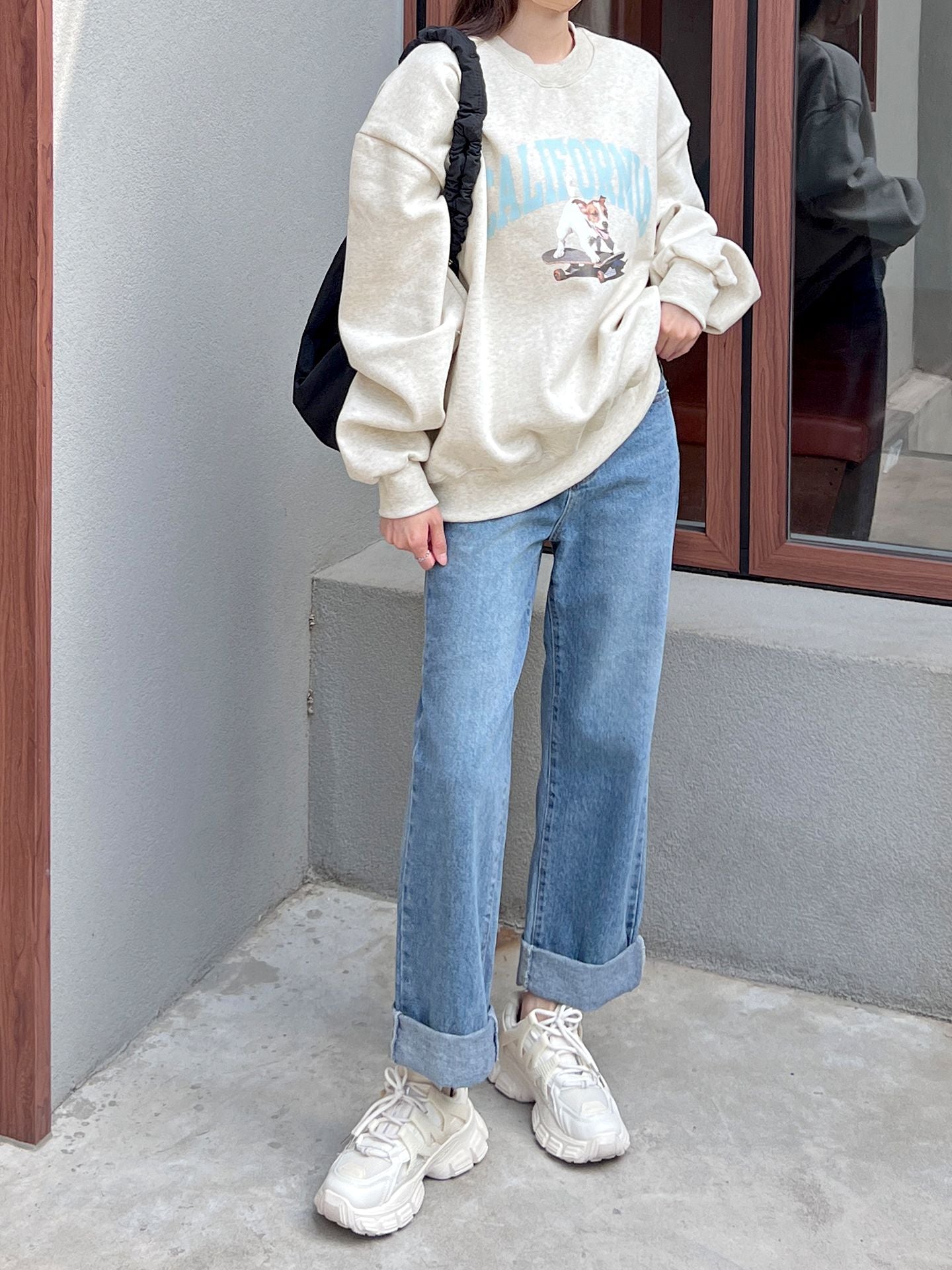 Skateboarding Dog fleece Sweatshirts