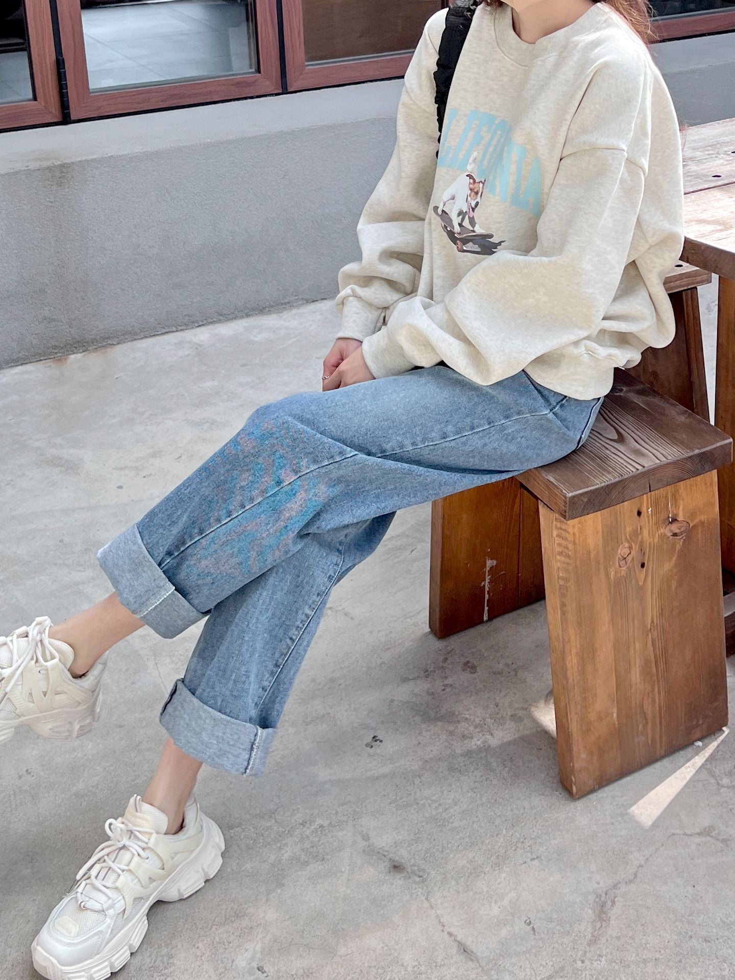 Skateboarding Dog fleece Sweatshirts