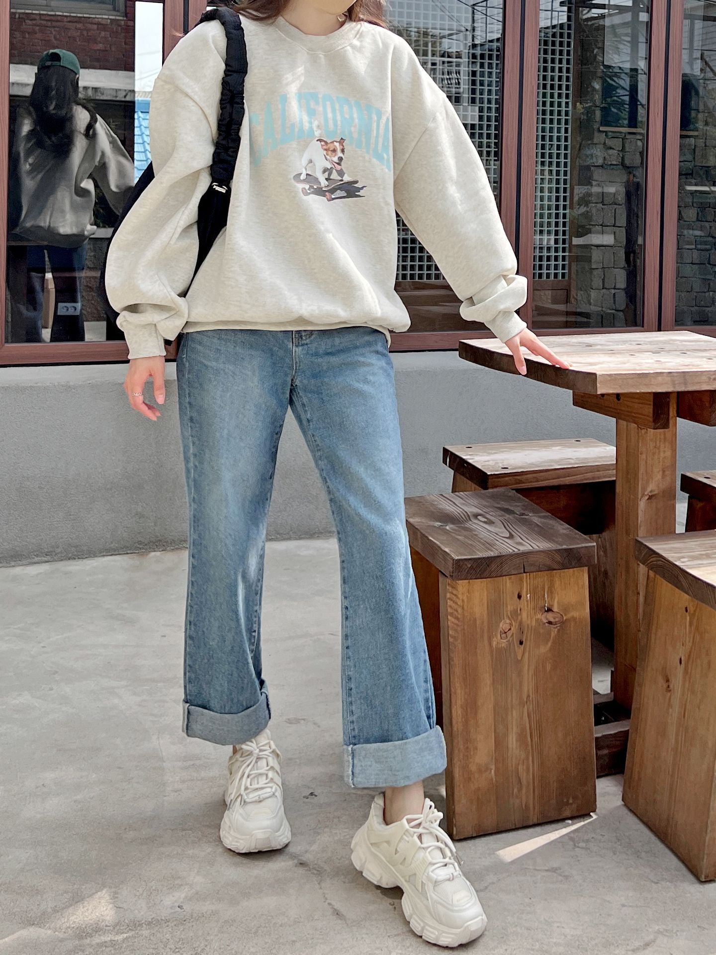 Skateboarding Dog fleece Sweatshirts