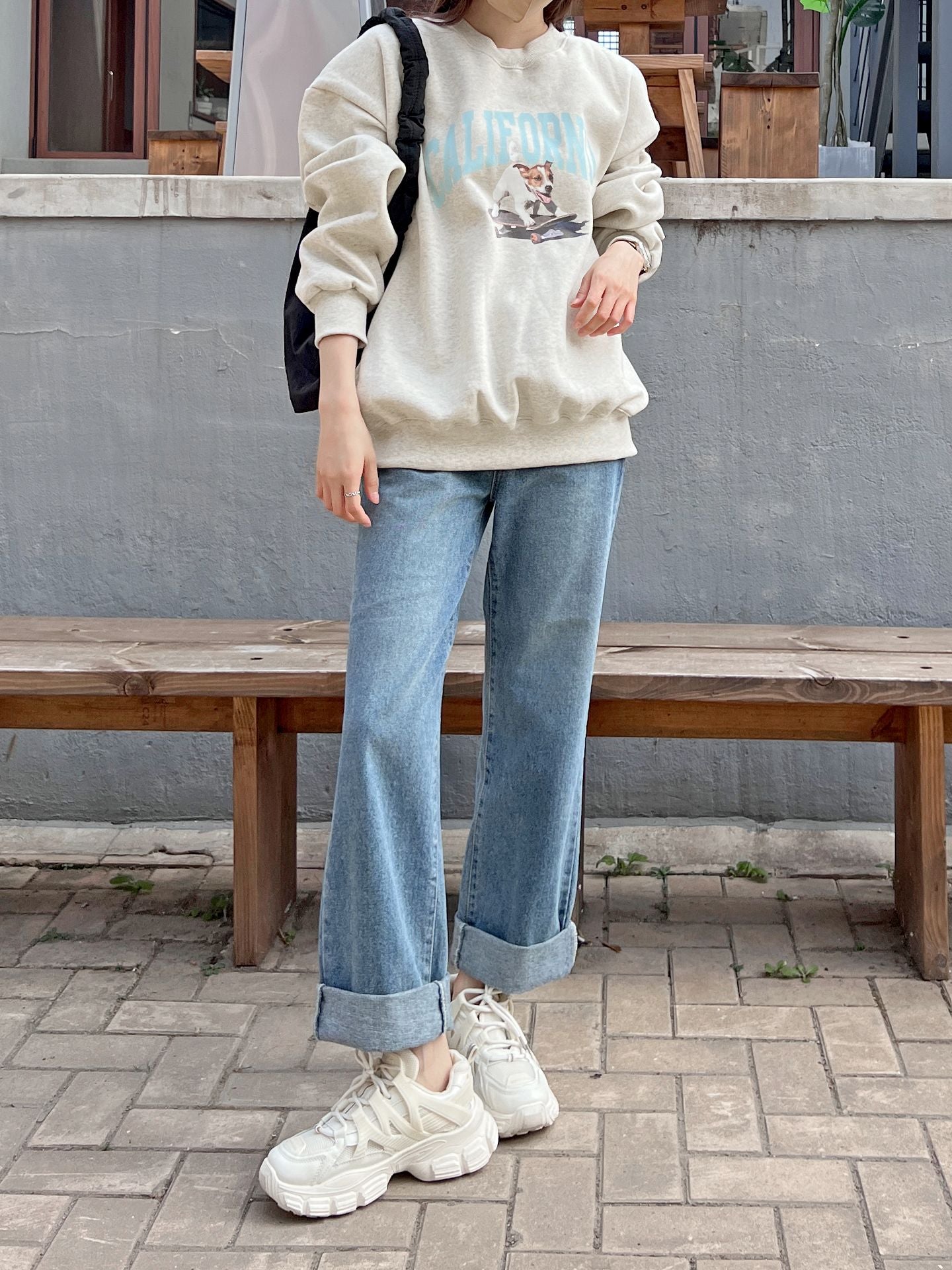Skateboarding Dog fleece Sweatshirts