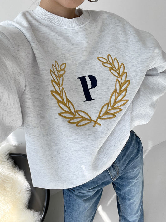 Laurel Wreath Embroidery Sweatshirts