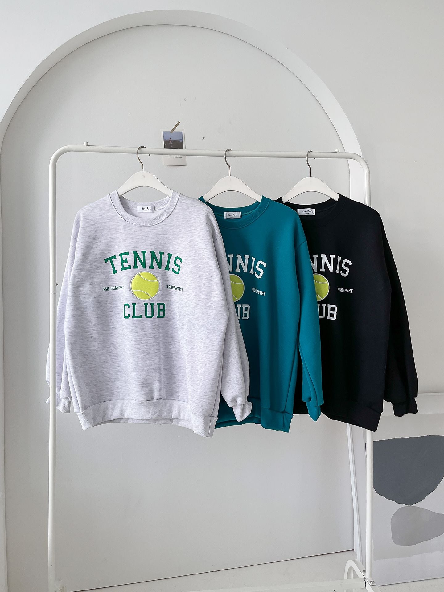 Tennis Club Ball Patch Sweatshirts