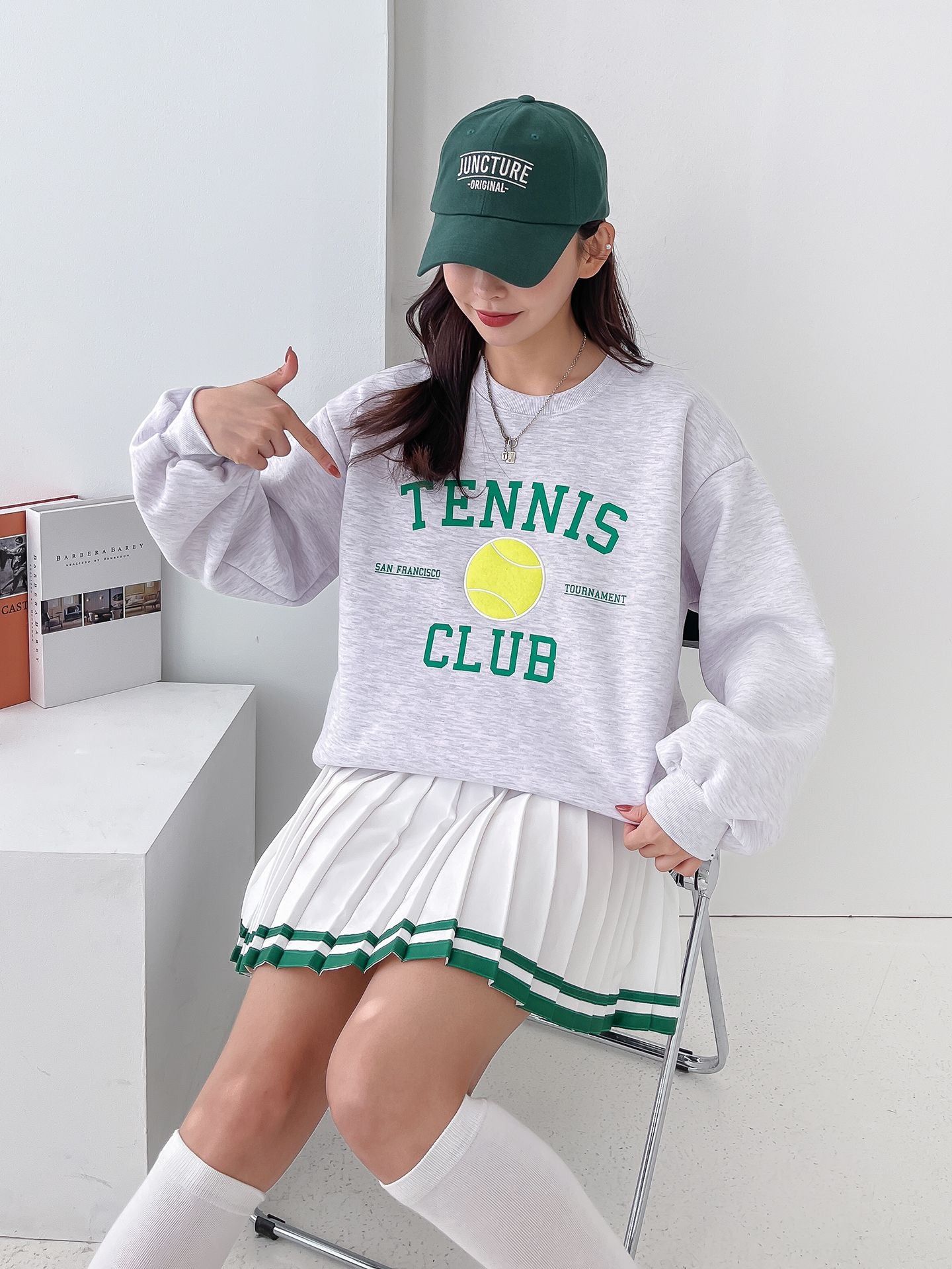 Tennis Club Ball Patch Sweatshirts