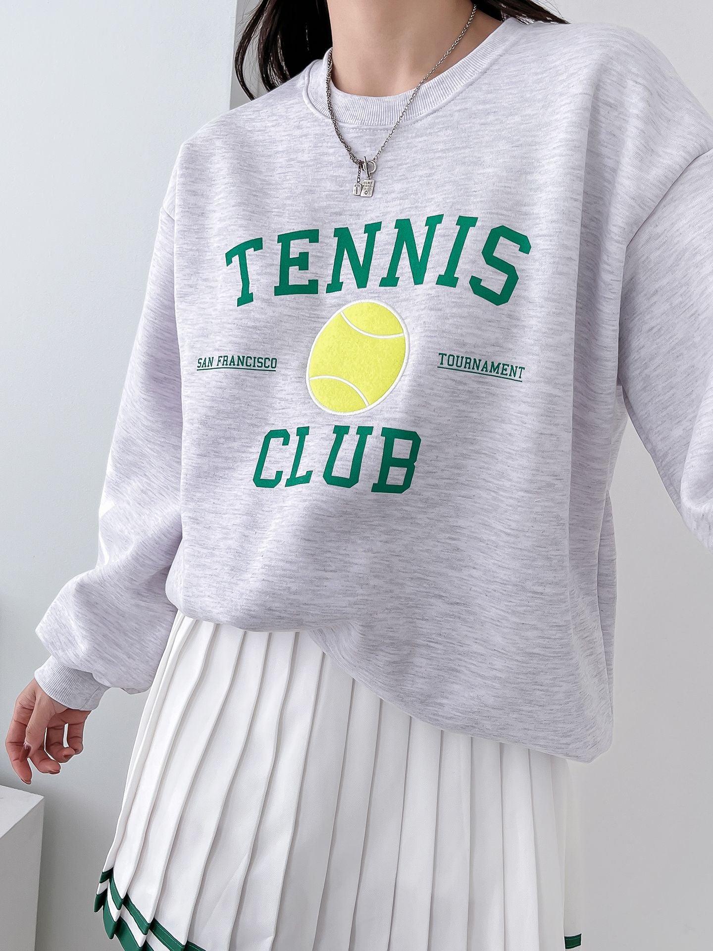 Tennis Club Ball Patch Sweatshirts