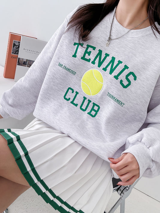 Tennis Club Ball Patch Sweatshirts