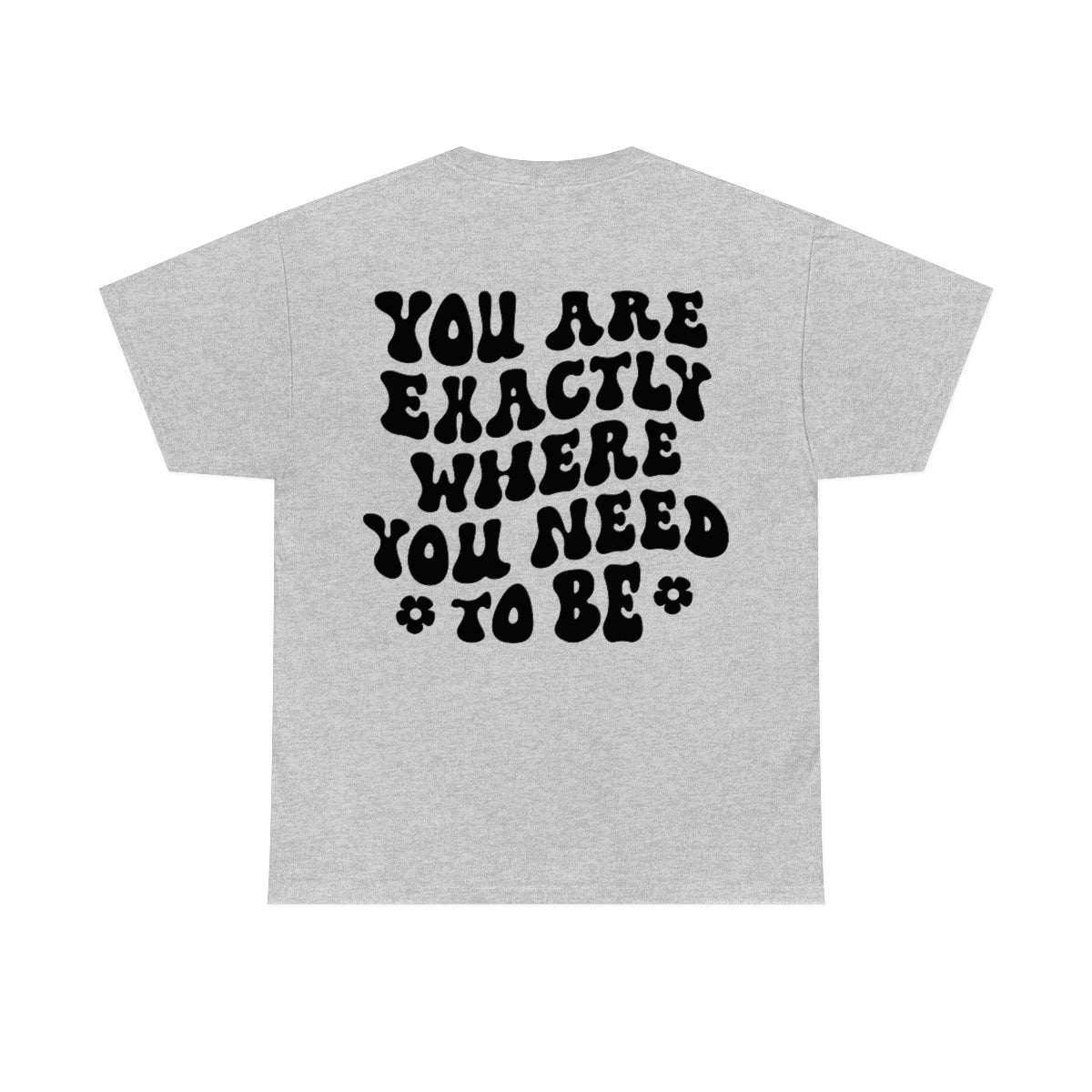 You Are Exactly where you Need To Be / T-shirt Unisex Heavy Cotton Tee / Light Colors