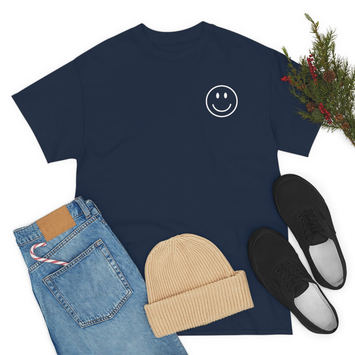 Keep On Smiling / T-shirt Unisex Heavy Cotton Tee / Dark Colors