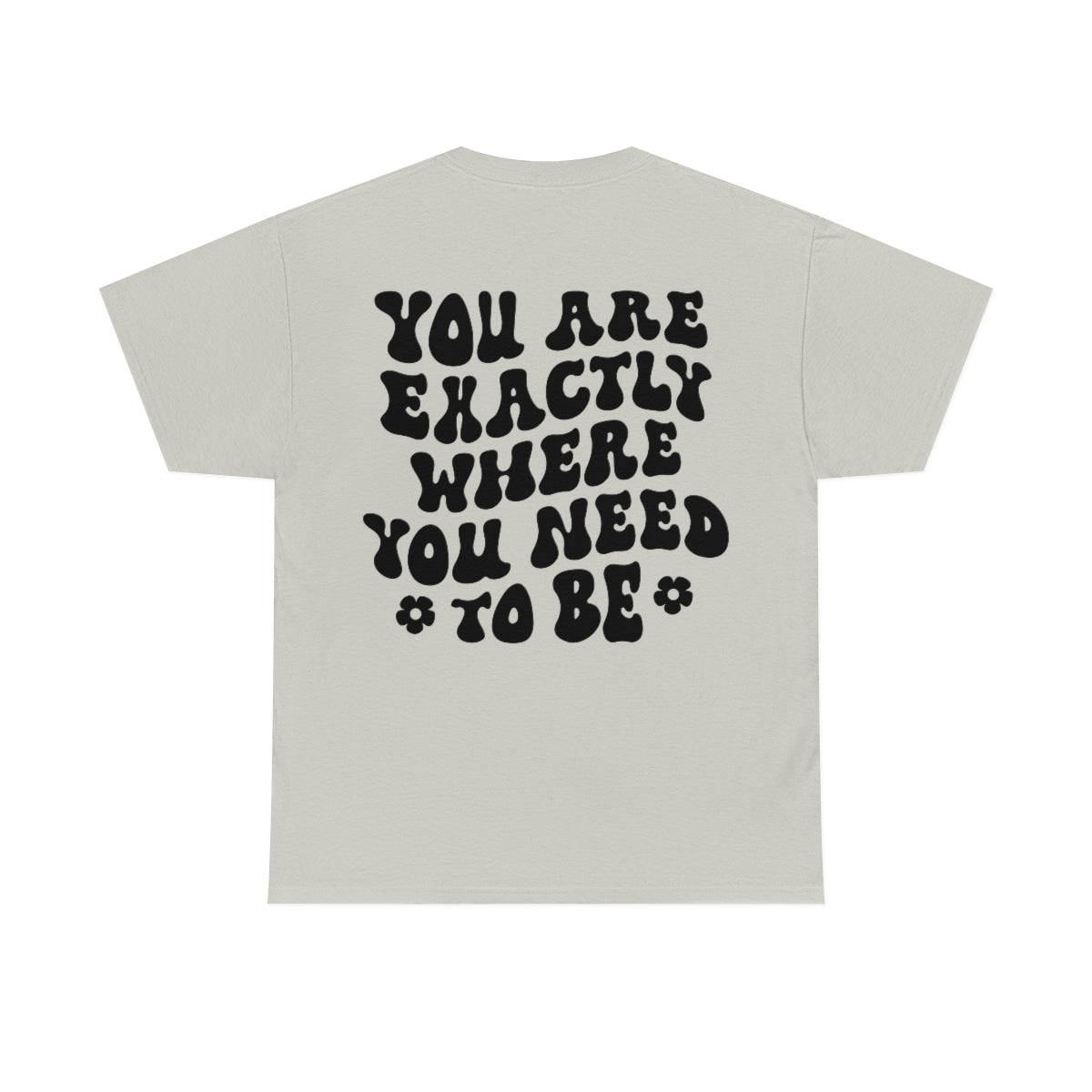 You Are Exactly where you Need To Be / T-shirt Unisex Heavy Cotton Tee / Light Colors