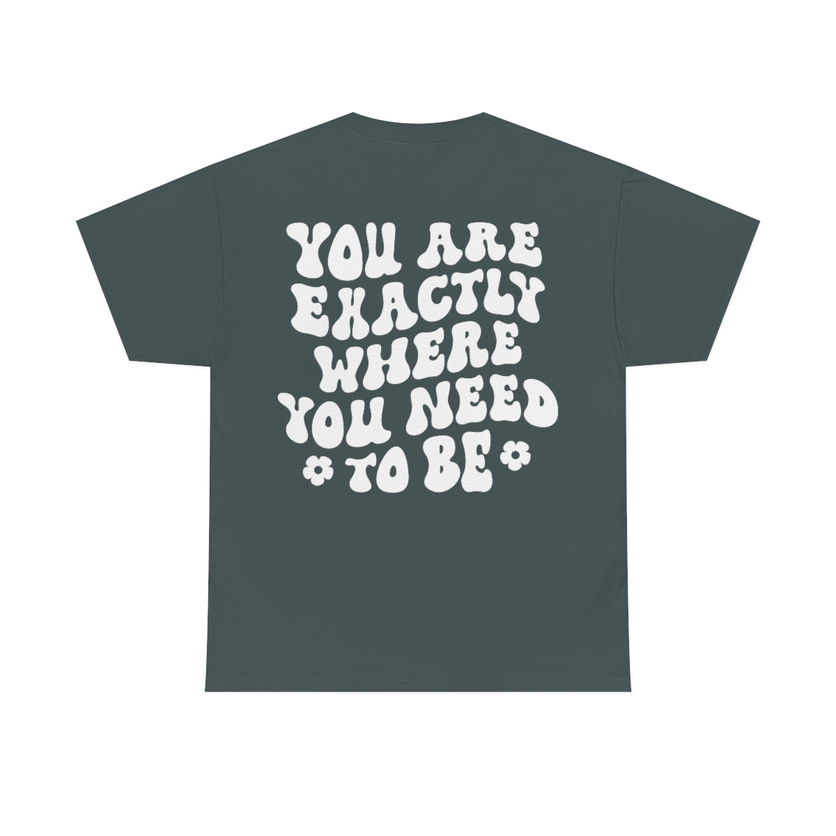 You Are Exactly where you Need To Be / T-shirt Unisex Heavy Cotton Tee / Dark Colors