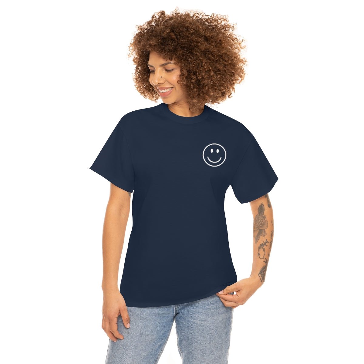 Keep On Smiling / T-shirt Unisex Heavy Cotton Tee / Dark Colors