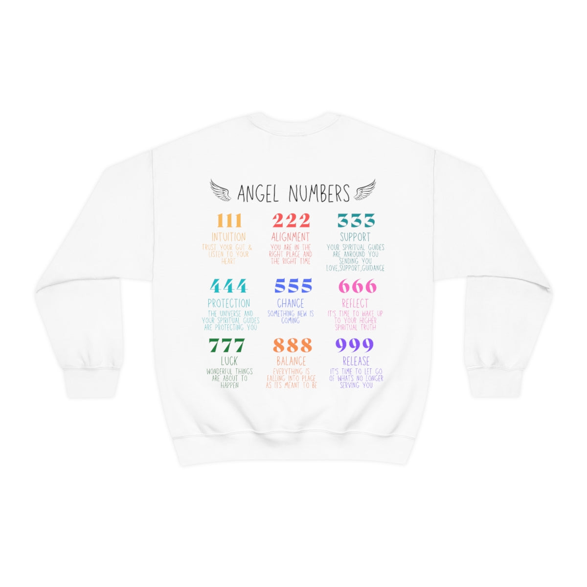 Angel Numbers / Unisex Heavy Blend™ Crewneck Sweatshirt / White