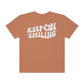 Keep On Smiling / Comfort Colors / Unisex Garment-Dyed T-shirt / White Font