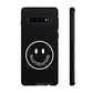 Smiley Happy Face Good Vibes Only Message Printed Phone Case / Black Case