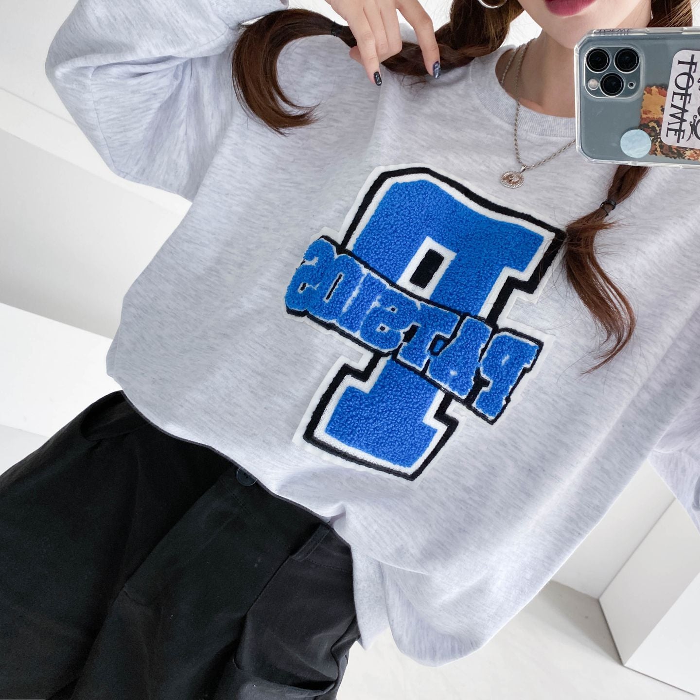 Embroidery big Patch Comfy Sweatshirts