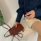 Genuine Leather Cross Cellphone Mini Wallet Bag