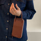 Genuine Leather Cross Cellphone Mini Wallet Bag