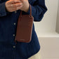 Genuine Leather Cross Cellphone Mini Wallet Bag