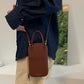 Genuine Leather Cross Cellphone Mini Wallet Bag