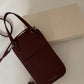 Genuine Leather Cross Cellphone Mini Wallet Bag