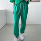 2Set Crop Top T-shirts with Track Pants